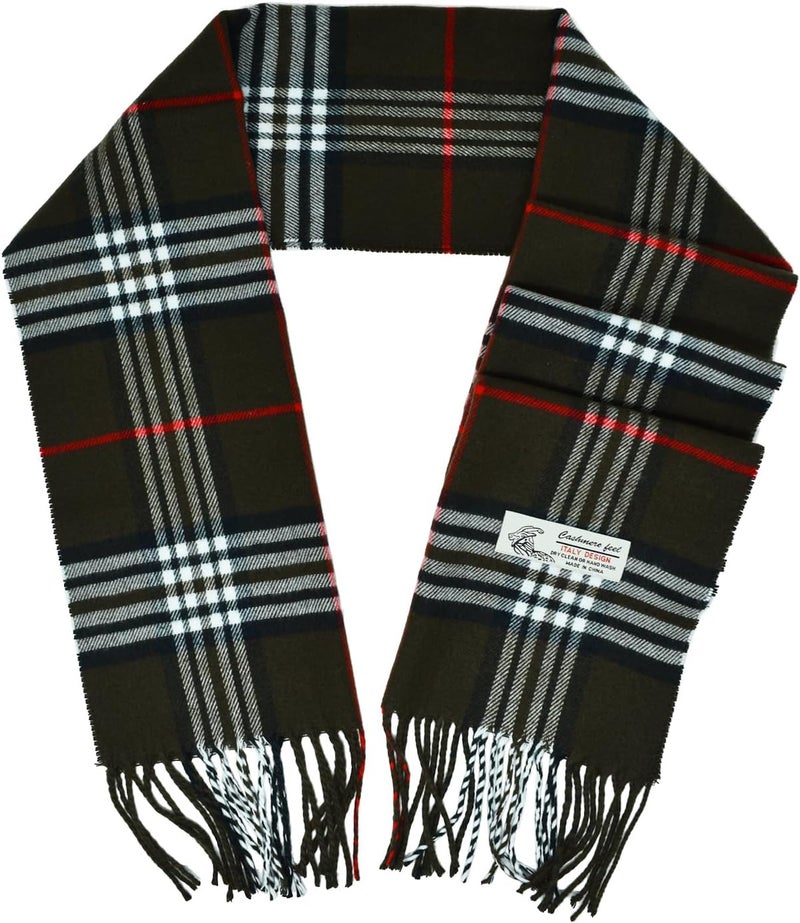 Glory Max Unisex Classic Tartan Plaid Winter Scarf Soft Cashmere Feel 72"x12" - Image 3